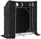 vidaXL - Haardhoutrek - met - regenhoes - 100,5x40,5x110,5 - cm - staal