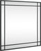 vidaXL - Wandspiegel - vierkant - 60x60 - cm - ijzer - zwart