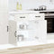 vidaXL - Keuken - onderkast - Lucca - bewerkt - hout - hoogglans - wit