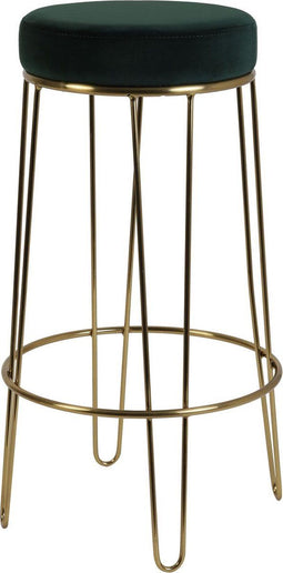 Light & Living Barkruk Alice - Donker groen - Velvet