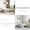 vidaXL - Bedframe - met - hoofd- - en - voeteneinde - metaal - wit - 107x203 - cm