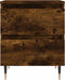 vidaXL - Nachtkastje - 40x35x50 - cm - bewerkt - hout - gerookt - eikenkleurig