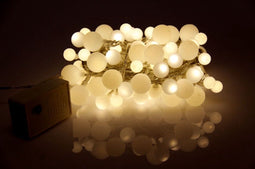 Decolight LED - 6 m - 90 bolletjes - warmwit - transparante kabel - modulator - 24 V