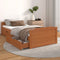 vidaXL - Bedframe - met - lades - massief - grenenhout - honingbruin - 90x200 - cm
