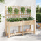 vidaXL - Tuinbak - met - Trellis - en - Plank - 161x43x152 - cm - Massief - Grenenhout