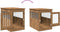 vidaXL - Hondenbench - 55x80x68 - cm - bewerkt - hout - artisanaal - eikenkleurig
