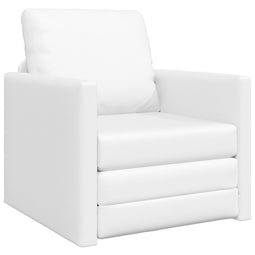 vidaXL - Vloer - Sofa - Bed - 2-in-1 - Wit - 74x77x81 - cm - Faux - Leren
