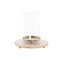 Kaarshouder Home ESPRIT Wit Gouden Kristal Marmer 25 x 25 x 27 cm