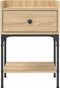 vidaXL - Nachtkastjes - 2 - st - 40,5x31x60 - cm - bewerkt - hout - sonoma - eikenkleur