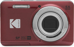Kodak FZ55 - Digitale camera - 5x optische zoom 28 mm groothoeklens - Rood