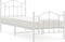 vidaXL - Bedframe - met - hoofd- - en - voeteneinde - metaal - wit - 80x200 - cm