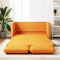 vidaXL - Slaapbank - vloermodel - 2-in-1 - 112x174x55 - cm - stof - donkergeel
