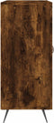 vidaXL - Dressoir - 90x34x80 - cm - bewerkt - hout - gerookt - eikenkleurig