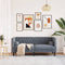 vidaXL - Tweezitsbank - Chesterfield-stijl - en - bolsters - fluweel - donkergrijs