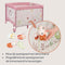 Lionelo Mille Plus - Kinderbox 0-36 maanden - T25 schuimmatras educatief speelgoed inklapbaar mobiel roze
