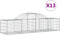 vidaXL - Schanskorven - 13 - st - gewelfd - 200x50x40/60 - cm - gegalvaniseerd - ijzer