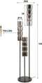AnLi Style Vloerlamp 3L getrapt cylinder glas