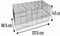 Kooi Mobi - Cavia - Dwergkonijnen - Clipsluitingen - Grijs Zwart - 137.5 cm L x 68.5 cm B x 43 cm H