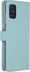 Selencia Galaxy A51 - Echt Lederen Bookcase - 3 Pashouders - Lichtblauw