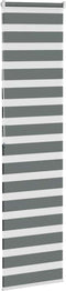 vidaXL - Zebra - rolgordijn - 65x200 - cm - stofbreedte - 60,9 - cm - donkergrijs