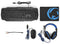 Nedis GCK41100 - Gaming Combo Kit - 4-in-1 met verlicht toetsenbord en stereo headset - Blauw/Zwart