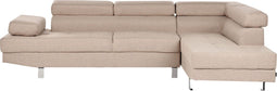 NORREA - Hoekbank - Beige - Linkerzijde - 260 cm - Polyester