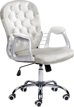 PRINCESS - Bureaustoel - Grijs - Fluweel