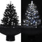 vidaXL - Kerstboom - sneeuwend - met - paraplubasis - 75 - cm - PVC - zwart