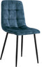 Refurna - Eetkamerstoel Yerevan Velvet Petrol Set van 2