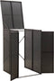 vidaXL - Containerberging - enkel - 70x80x117 - cm - poly - rattan - zwart
