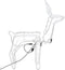 vidaXL - Kerstfiguur - rendier - met - bewegende - kop - warmwit - 76x42x87 - cm