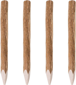 vidaXL - Schuttingpalen - met - punt - 4 - st - 90 - cm - hazelaarhout