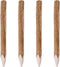 vidaXL - Schuttingpalen - met - punt - 4 - st - 90 - cm - hazelaarhout
