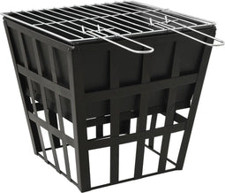 vidaXL - Vuurplaats - en - barbecue - 2-in-1 - 34x34x48 - cm - staal