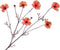 Silk-ka Kunstbloem-Zijde Cosmos Tak Oranje 77 cm