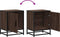 vidaXL - Nachtkastje - 40x31x50 - cm - bewerkt - hout - en - metaal - bruin - eikenkleur