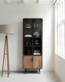DTP Home Showcase Evo, 2x2 doors,220x80x40 cm, recycled teakwood