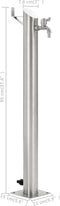 vidaXL - Tuinwaterkolom - rond - 95 - cm - roestvrij - staal
