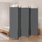 vidaXL - Kamerscherm - met - 5 - panelen - 250x200 - cm - stof - antracietkleurig