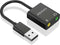 AISENS A106-0769 tussenstuk voor kabels USB-A 2x 3.5 mm Zwart