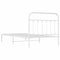 vidaXL - Bedframe - met - hoofdbord - metaal - wit - 100x200 - cm