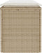 vidaXL - Tuinbank - met - kussen - 110x40x44 - cm - poly - rattan - beige