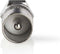 Nedis Satelliet- en Antenne-Adapter - F-Male - IEC (Coax) Male - Vernikkeld - 75 Ohm - Recht - Metaal - Zilver - 1 Stuks - Window Box