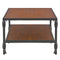 vidaXL - Salontafel - met - schap - 120x60x40 - cm - massief - vurenhout