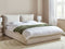 BAJONNA - Bed met opbergruimte - Lichtbeige - 160 x 200 cm - Polyester