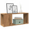 vidaXL - Tv-meubel - 80x24x32cm - bewerkt - hout - artisanaal - eikenkleur