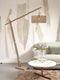 GOOD&MOJO Vloerlamp Java - Bamboe Zwart/Naturel - 175x50x207cm - Modern - Staande lampen voor Woonkamer - Slaapkamer