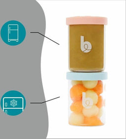 Babymoov ISY Bowls - 6 glazen bewaarpotjes - 250 ml