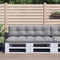 vidaXL - Palletkussens - 2 - st - stof - grijs