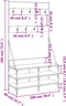 vidaXL - Kledingrek - met - schoenenrek - 100x40x184cm - grijs - sonoma - eikenkleur